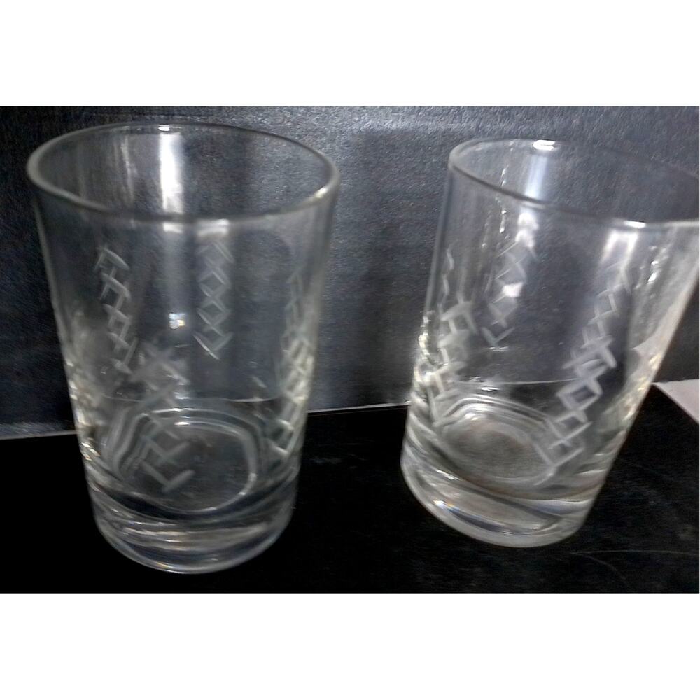 Vintage Javit Rain Cut Crystal Juice Glasses Set of 8 - Picture 4 of 6
